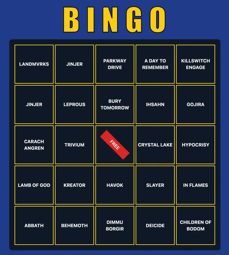 Bingo - Bands