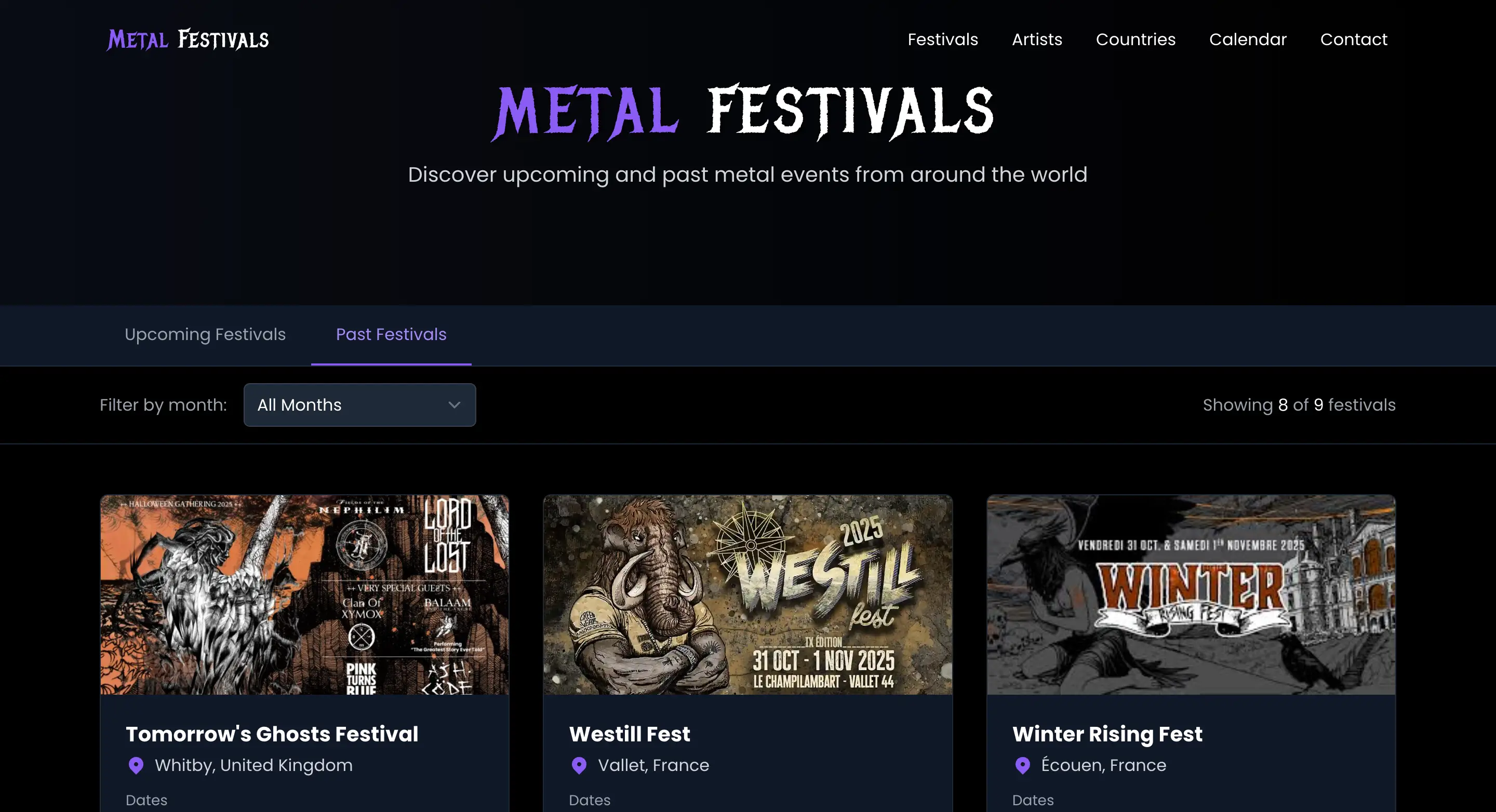 Metal Festivals